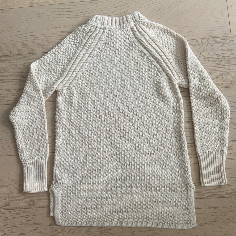 Cozy Soft Chunky Knit Sweater Tunic Neutral Oversized Cottagecore Knit Medium - Picture 4 of 10